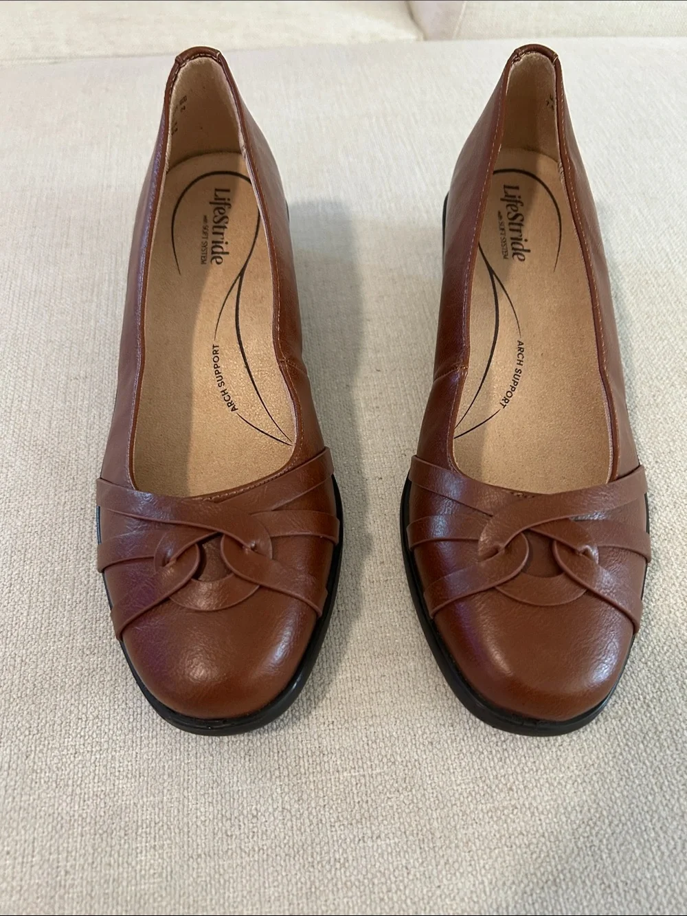 LifeStride Jorie Wedge Pump, Brown, Size 7.5W, NEW no box